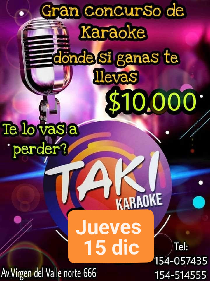 Concurso de karaoke en Bar Taki